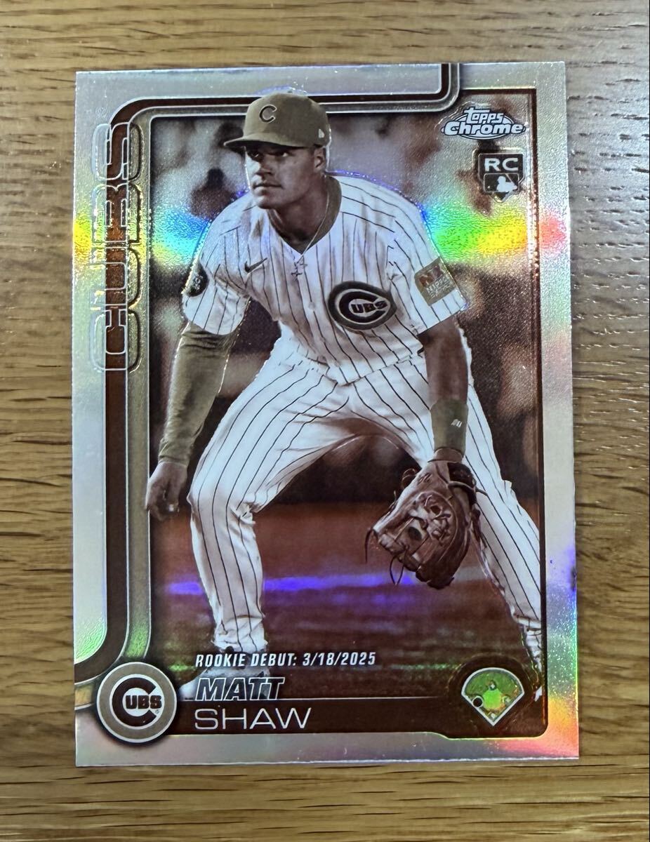 2025 Topps Chrome Update マット・ショウ Matt Shaw Sepia Refractor #USC135 RC