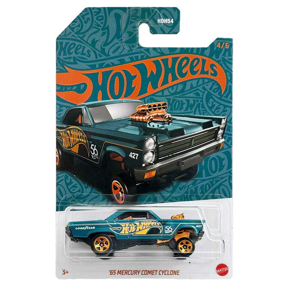 1965 マーキュリー コメット サイクロン マテル ホットウィール 1/64スケール ミニカー 56周年 パール＆クローム