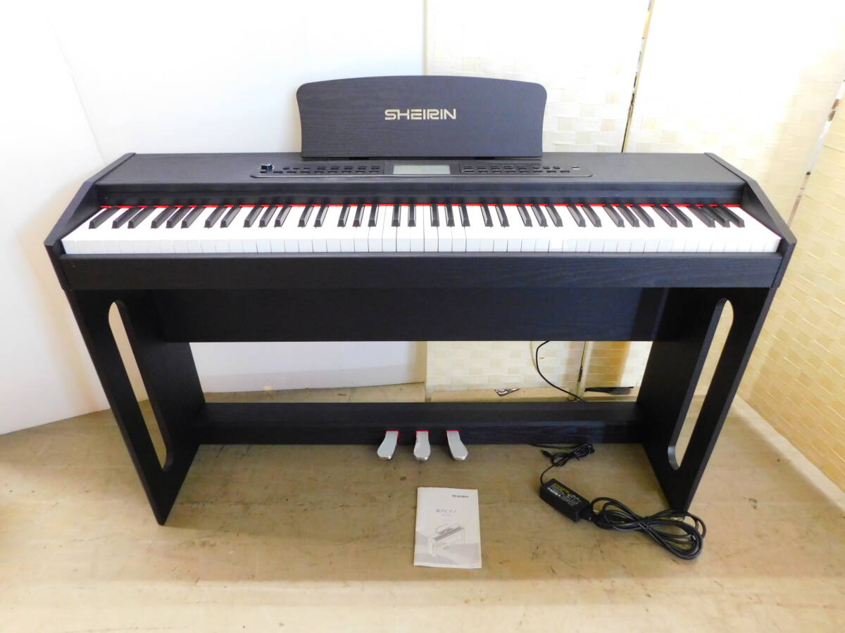 m1025 SHEIRIN 電子ピアノ 88鍵盤 DREAM音源 USB/MIDI機能 デモ機能 2022年製 SR-N200 ブラック