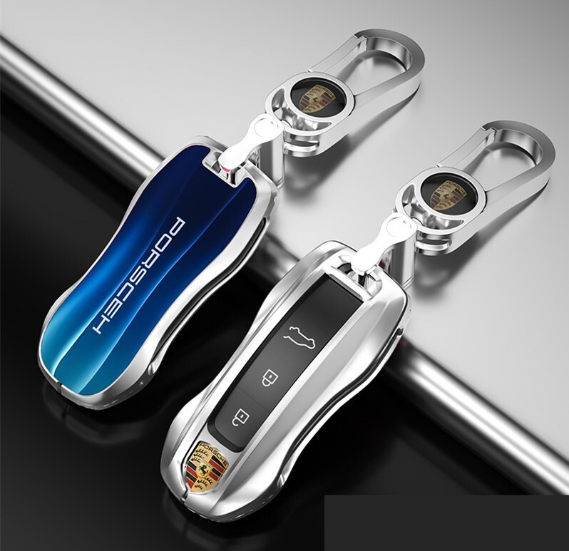 ポルシェ キーケース キーカバー キーホルダー 金属製 PORSCHE スマート キーケース カイエン パナメーラ タイカン 911 ◆超特上即納◆