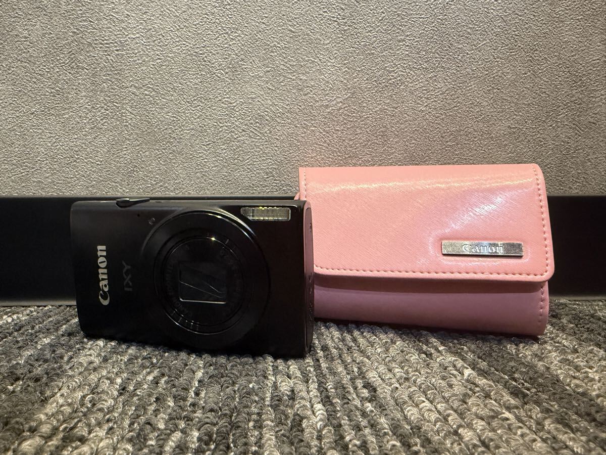 1円〜 Canon IXY170 HD 12×IS 4.5-54.0mm コンパクトデジタルカメラ キャノン デジカメ ブラック ケース付き 0401G③