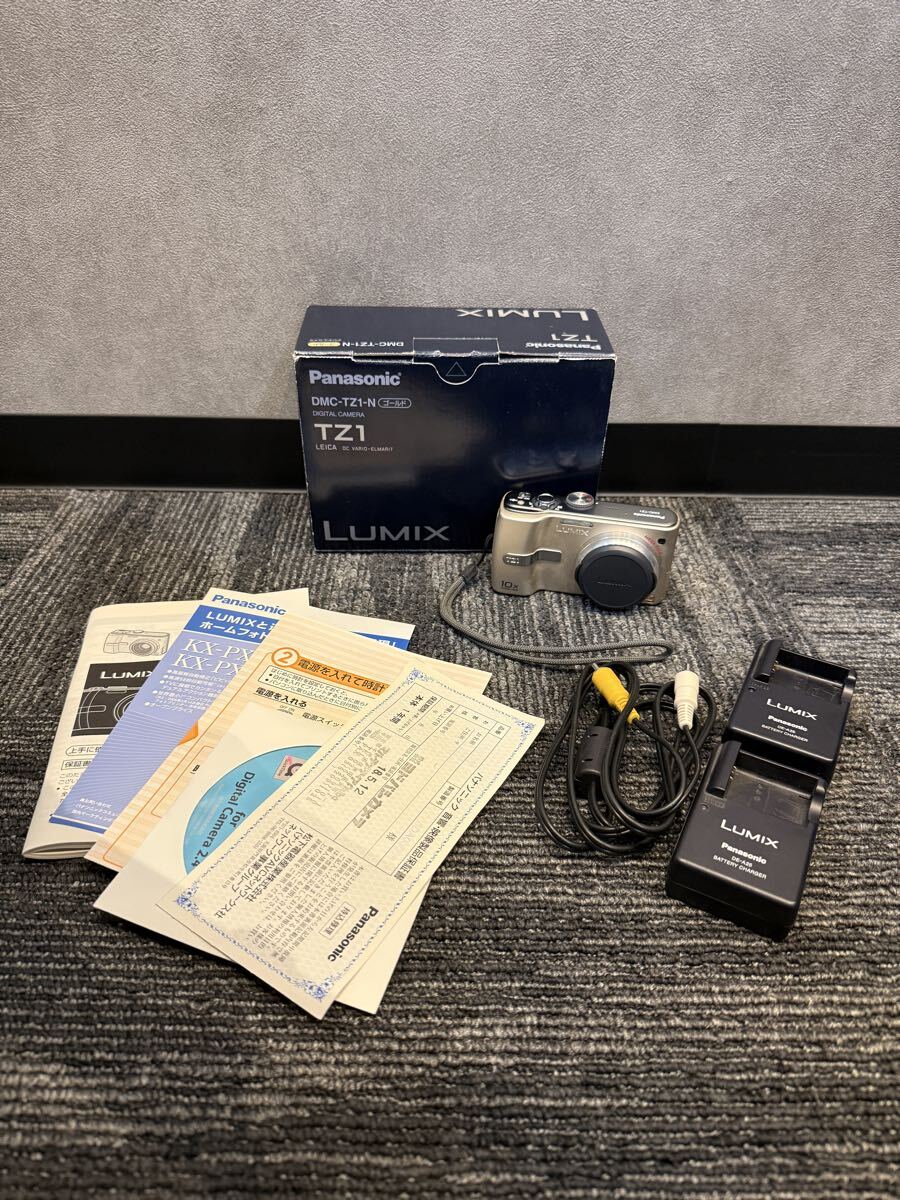 1円〜 Panasonic LUMIX DMC-TZ1-N パナソニック デジタルカメラ ルミックス ゴールド 付属品あり 0401G②
