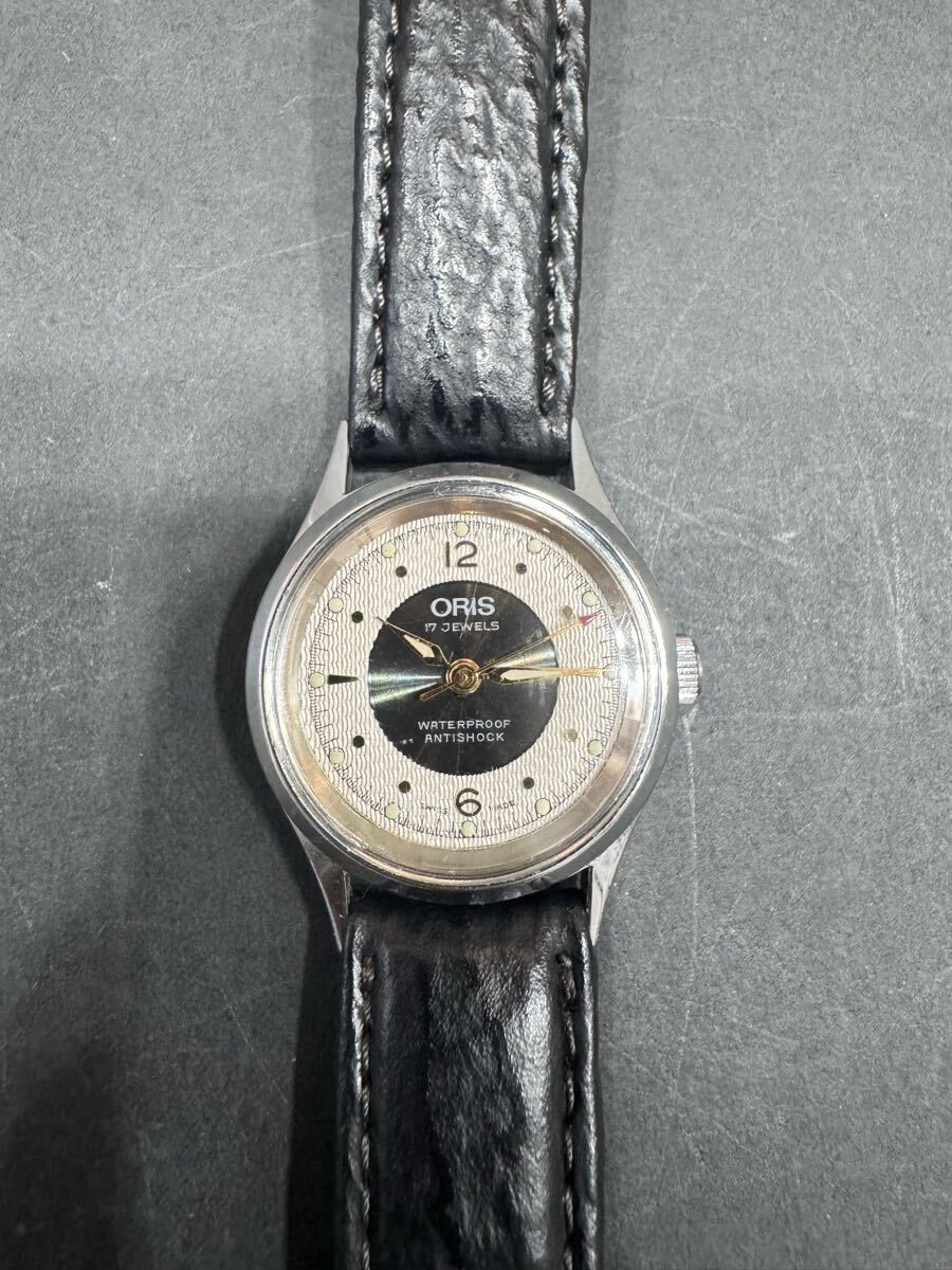 1円スタートヴィンテージ可動品「オリス（ORIS） 6710-21-01」手巻き腕時計 レザーバンド 腕時計 手巻き動作確認済0401d