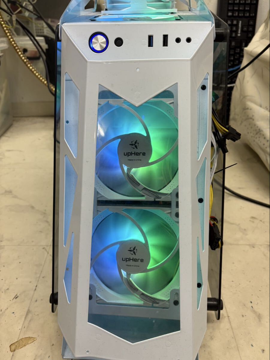 ゲーミングPC eモンズ PCケース「白鷺城」upHere製ARGBケースファン搭載　動作確認初期化済み