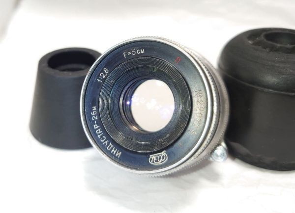 ★美品★FED インダスター Industar-26M 5cm 50mm F2.8 Red P Lマウント 絞羽10枚 人気ロシアンレンズ★