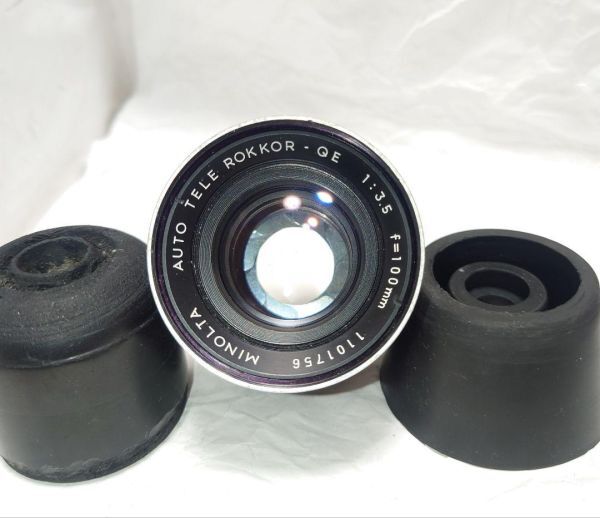 ★希少！極上★MINOLTA ミノルタ AUTO ROKKOR- QE 100mm F3.5緑のロッコール★完動品★