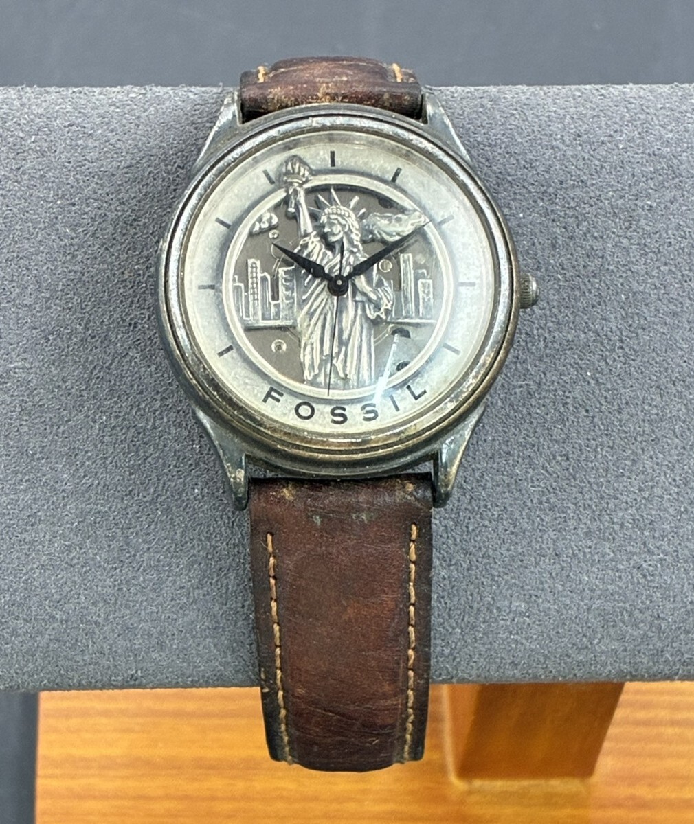 1円スタート Fossil フォッシル 腕時計 自由の女神 限定モデル コレクション 現状品 AF0402た