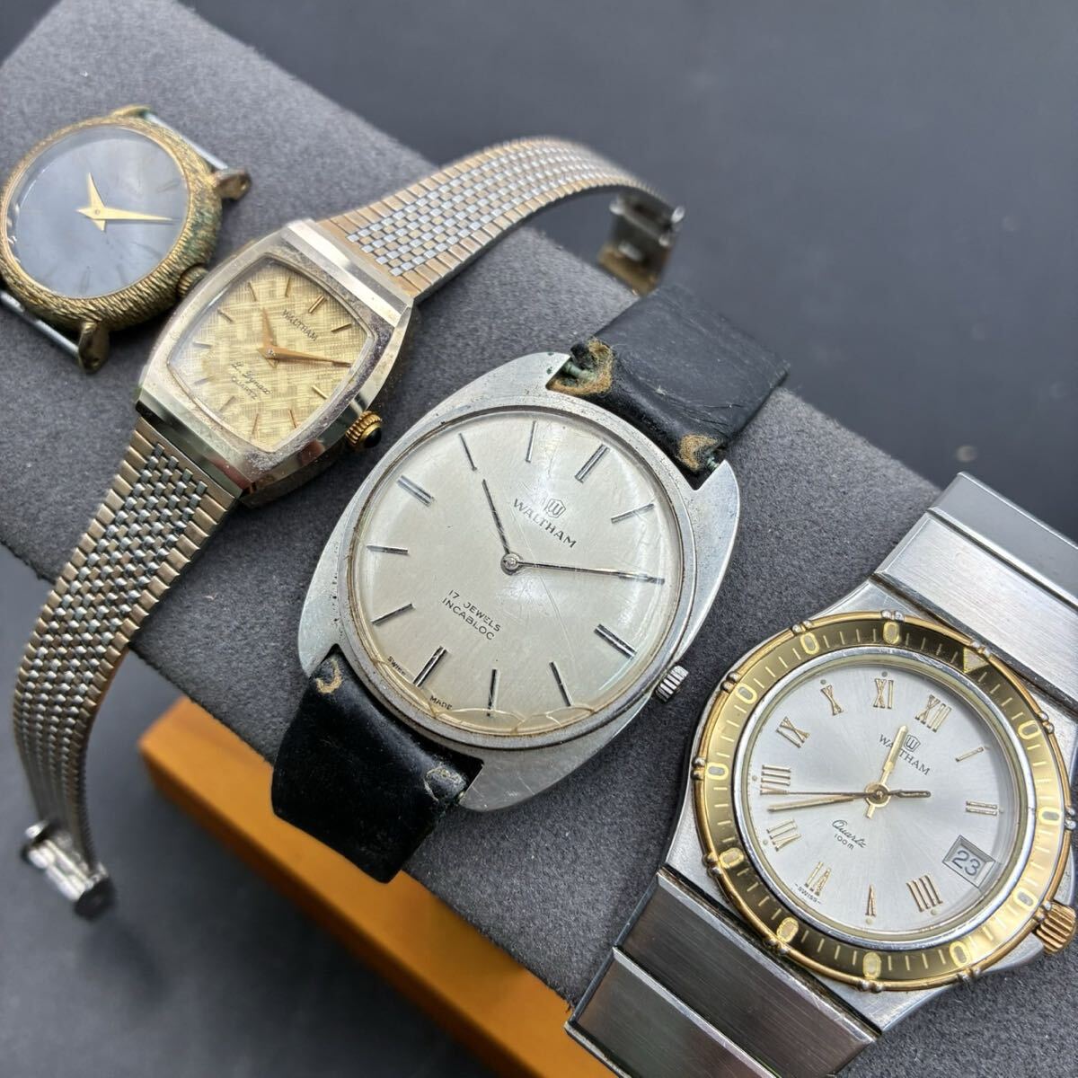 1円スタート WALTHAM ウォルサム 腕時計 4本まとめ L. Dynax INCABLOC 17石 Maxine クォーツ メンズ レディース 現状品 UI040131