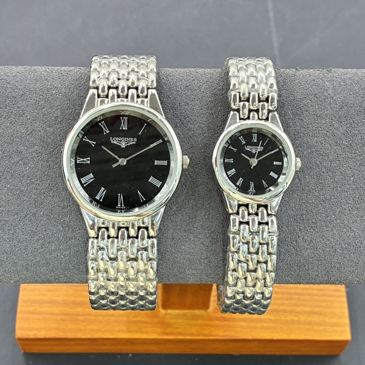 1円スタート LONGINES ロンジン 腕時計 2点 まとめ ユニセックス ブラック 現状品 AF0402す