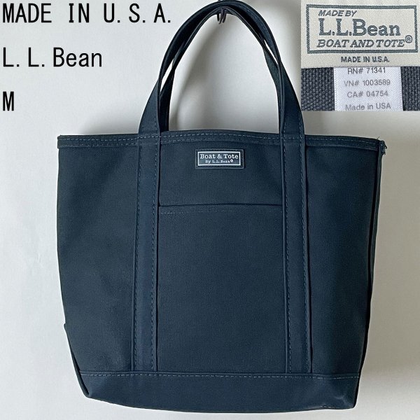 ★【USA製 定価12,100円】名作 LLビーン L.L.Bean ボート アンドトート ジップ トップ キャンバス トートバッグ M BOAT AND TOTE Zip Top