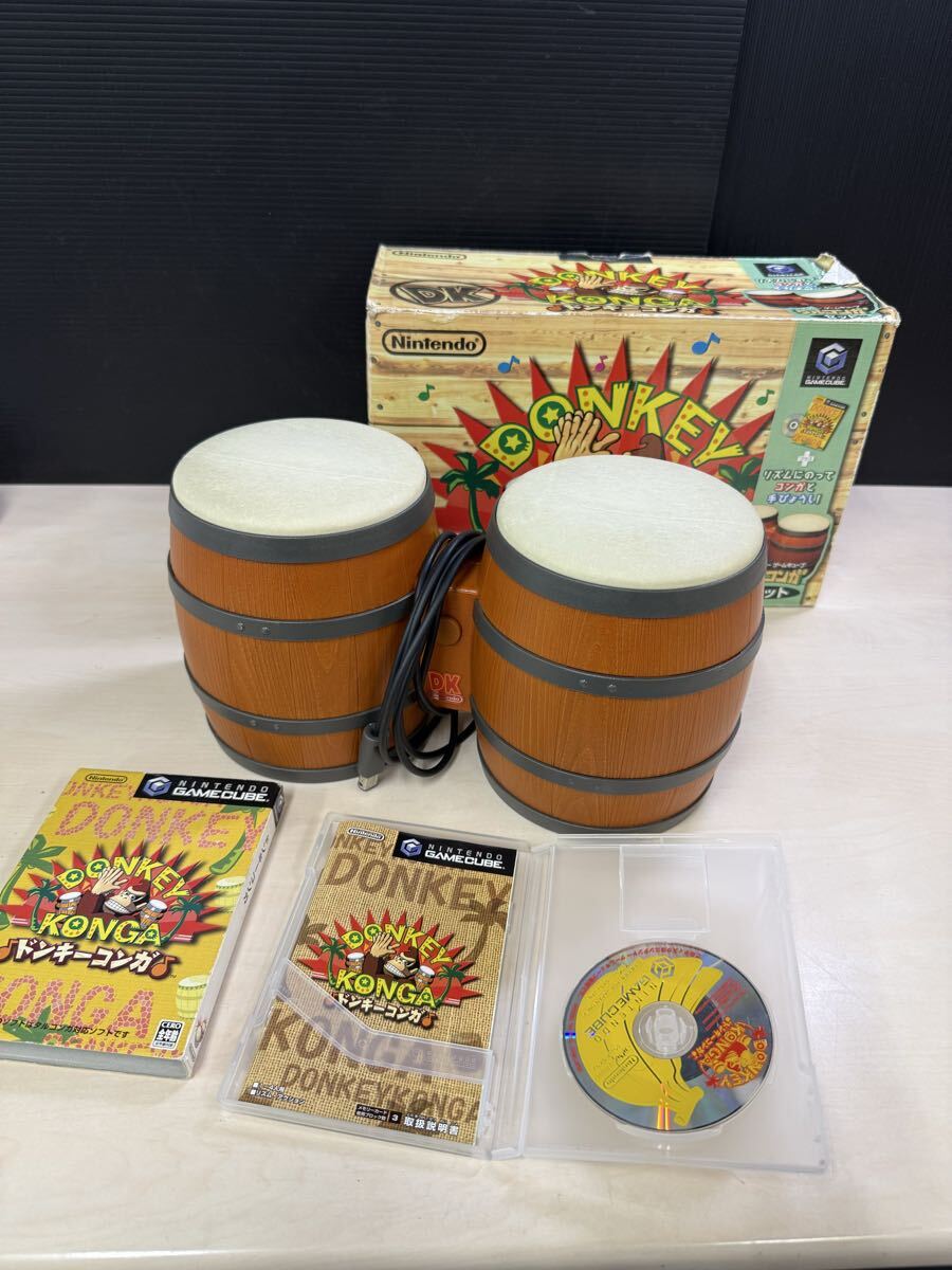 任天堂 Nintendo ゲームキューブ ドンキーコンガ ソフト付き コントローラーセット