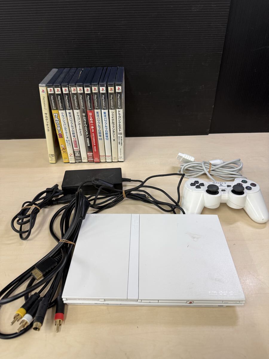 T ソニー SONY 薄型 プレイステーション2 PlayStation2 PS2 SCPH-77000 プレステ2 動作確認済み ソフト付き