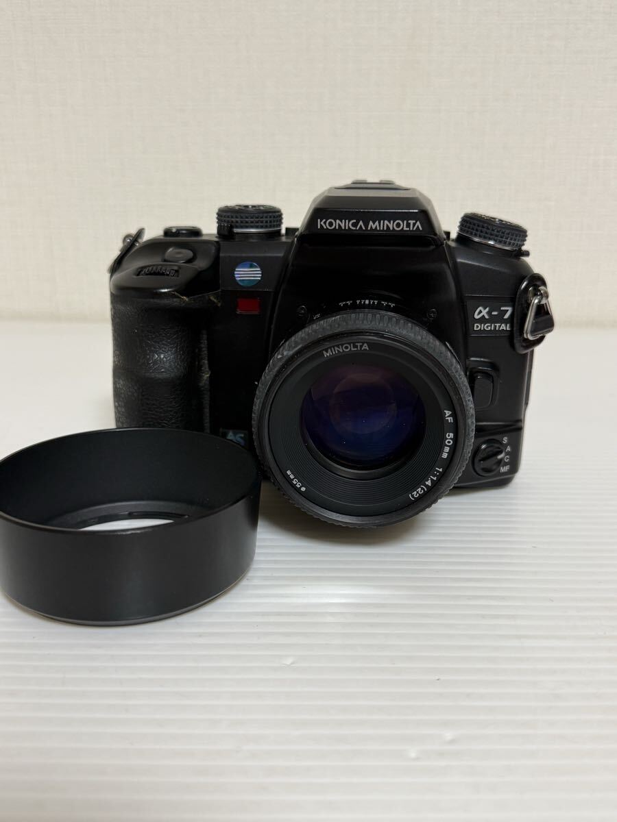 MINOLTA ミノルタ α-7 デジタル一眼レフカメラ AF 50mm 1:1.4 レンズ
