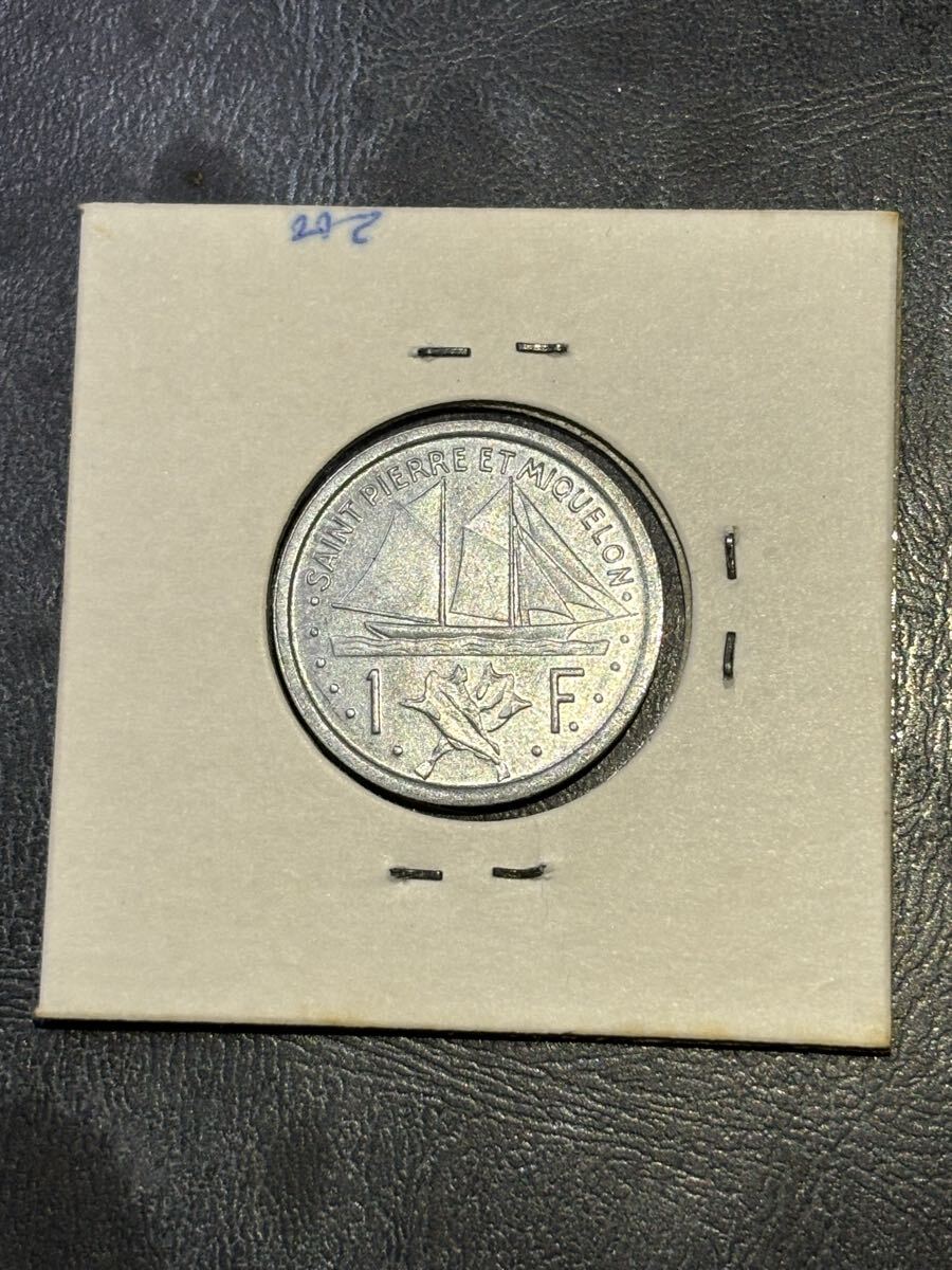 フランス領サンピエールミクロン島　1フランアルミ貨　1948年　古銭　北アメリカ　外国コイン　発行数60万枚　希少　4/16終了