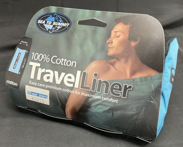 未使用保管品 SEA TO SUMMIT 100%コットン トラベルライナー 92185cm 検索→寝袋 シーツ ソロキャンプ 夏山登山 オートキャンプ