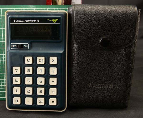 当時物 ほぼデッド CANON キャノン 電卓 卓上計算機 panther パンサー LD-80 日本製 稼動品 ケース付き 現状にて