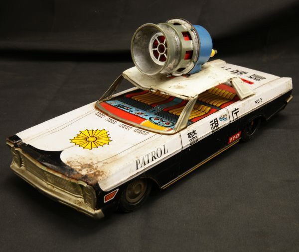 当時物 増田屋モダントイズ パトカー ケイシ110 L28 W10cm程度 現状にて