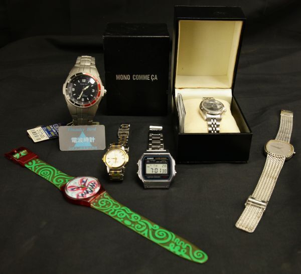 腕時計 色々まとめて ELGIN CASIO 電波時計 モノコムサなど 未チェック 現状にて