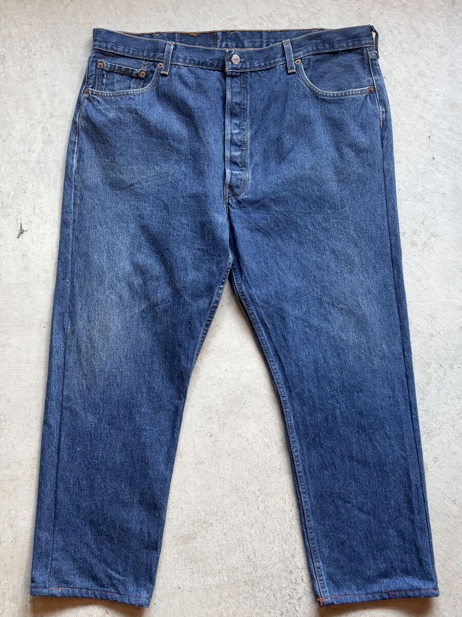 【USA製】90s LEVIS 501 デニムパンツ ジーンズ メンズ W42 インディゴ BLUE VINTAGE アメリカ製 リーバイス オーバーサイズ コットン 正規