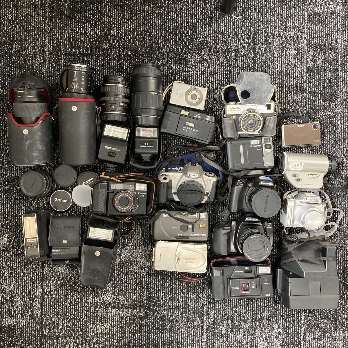 1円〜！ Canon OLYMPUS MINOLTA カメラ フィルムカメラ デジタルカメラ レンズ 大量おまとめ［086］