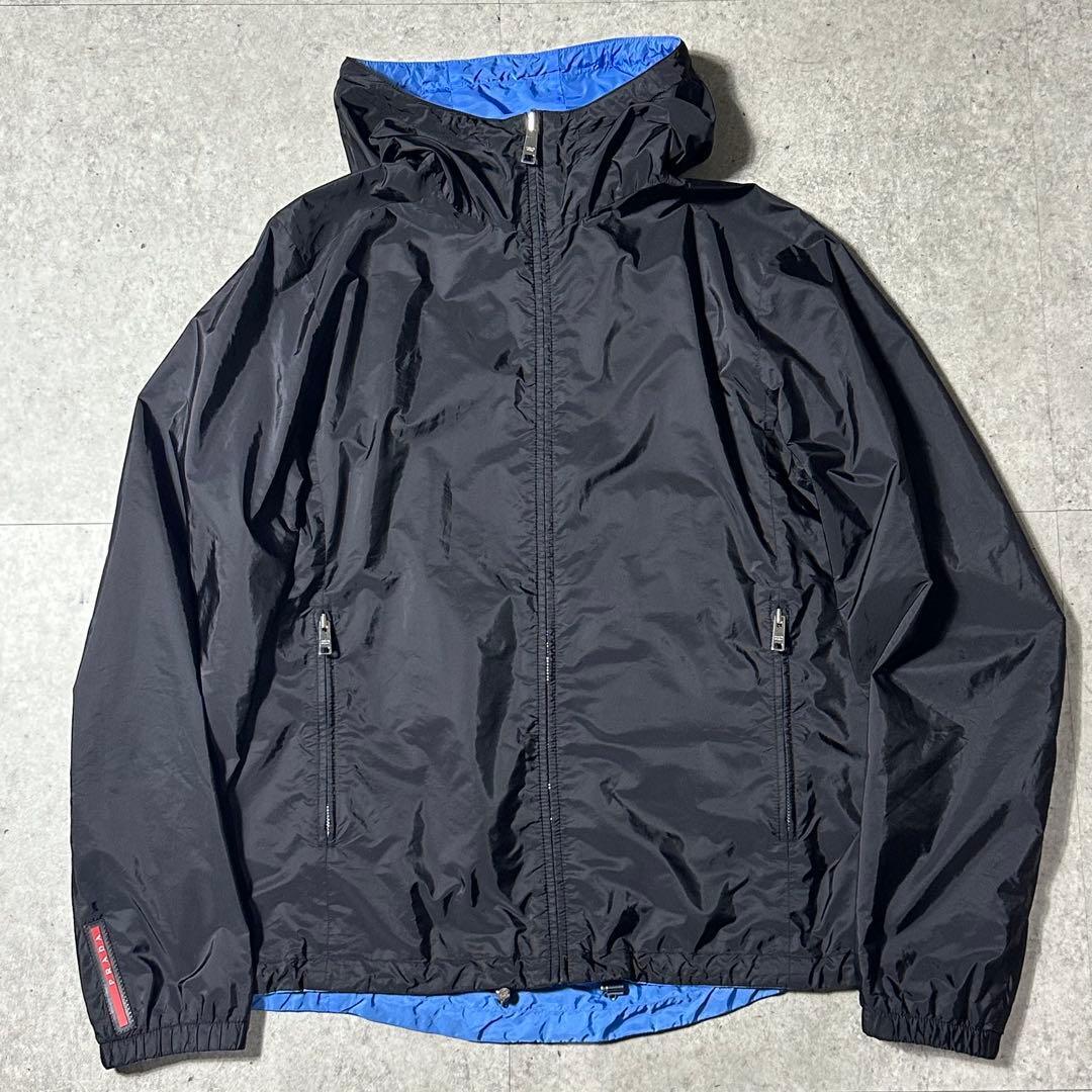 美品 PRADA リバーシブルナイロンジャケット 52 2018 袖ロゴ