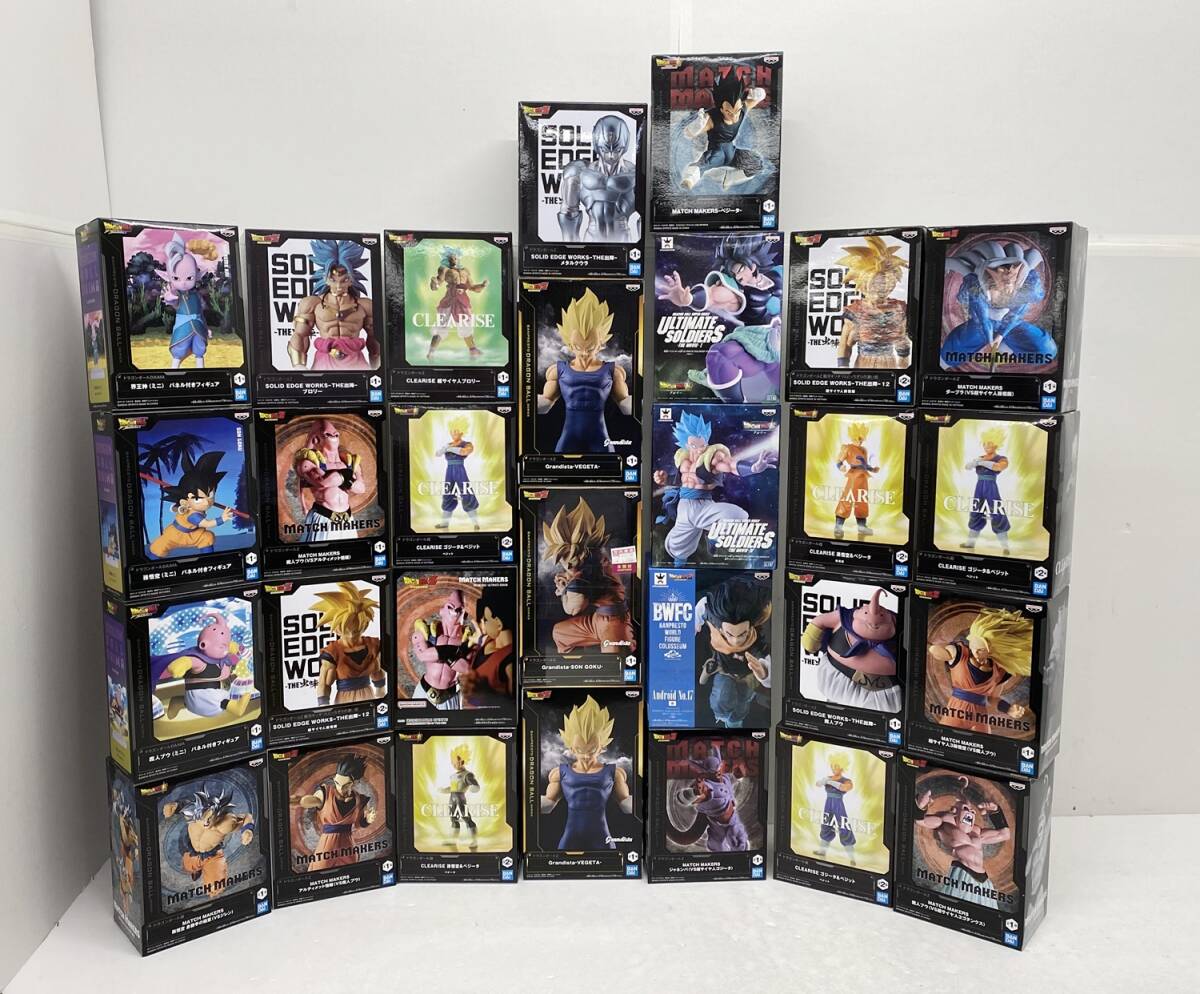 0651153S★ 【未開封・二度貼り有】ドラゴンボール フィギュアまとめ 孫悟空 魔人ブウ メタルクウラ ベジータ ブロリー ※日焼け有