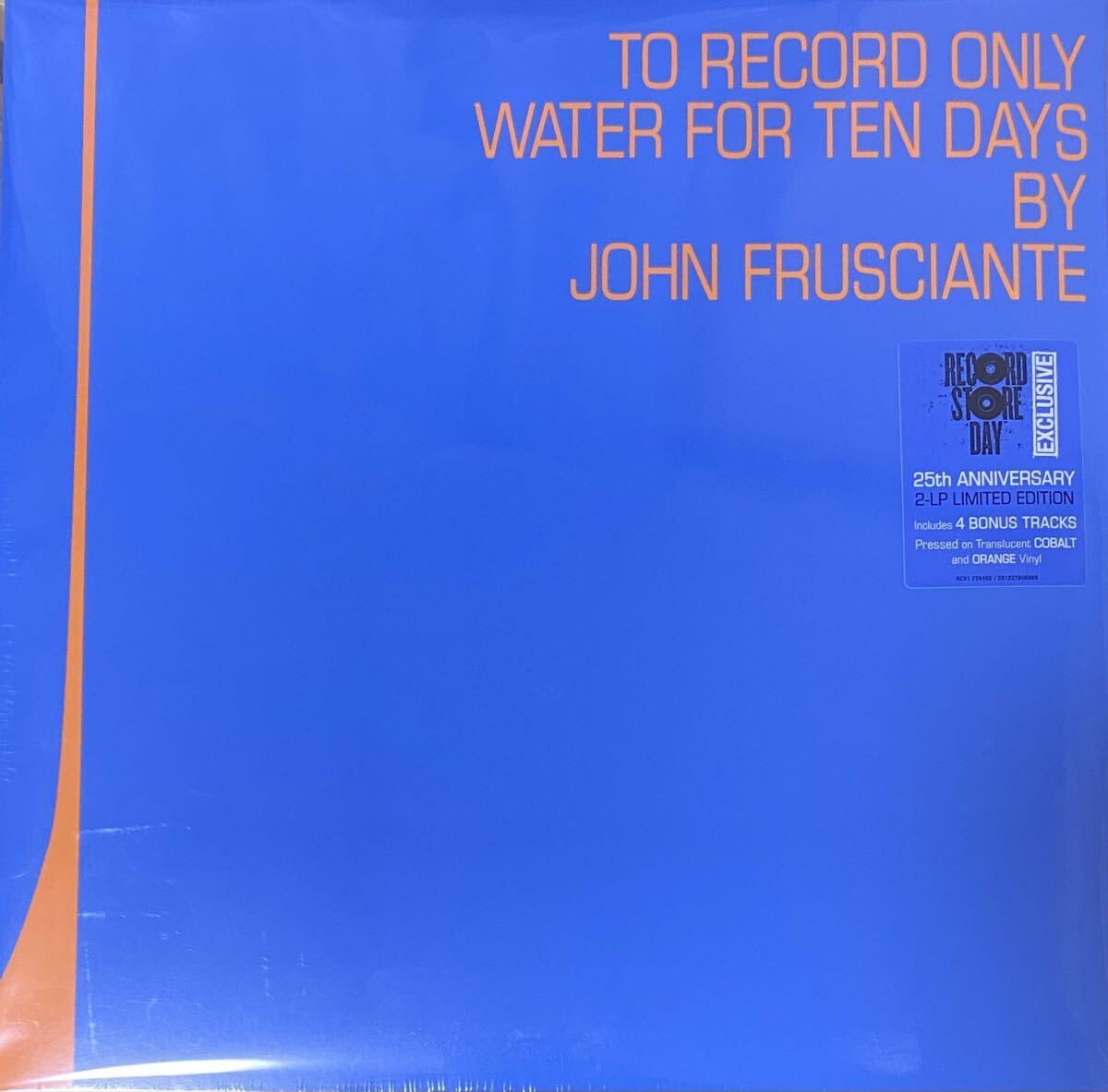 John Frusciante / To Only Record Water For Ten Days 25周年記念盤 アナログ レコード 限定盤 新品未開封 ジョンフルシアンテ RHCP