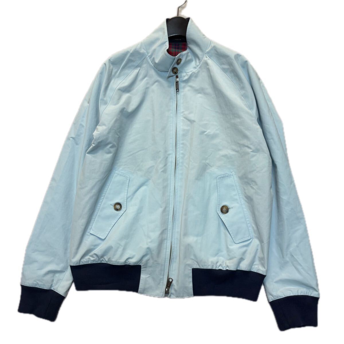 A ■ 人気モデル!! '英国製' BARACUTA バラクータ G9 スイングトップ ハリントンジャケット ブルゾン SIZE:42 メンズ アウター 古着 水色系
