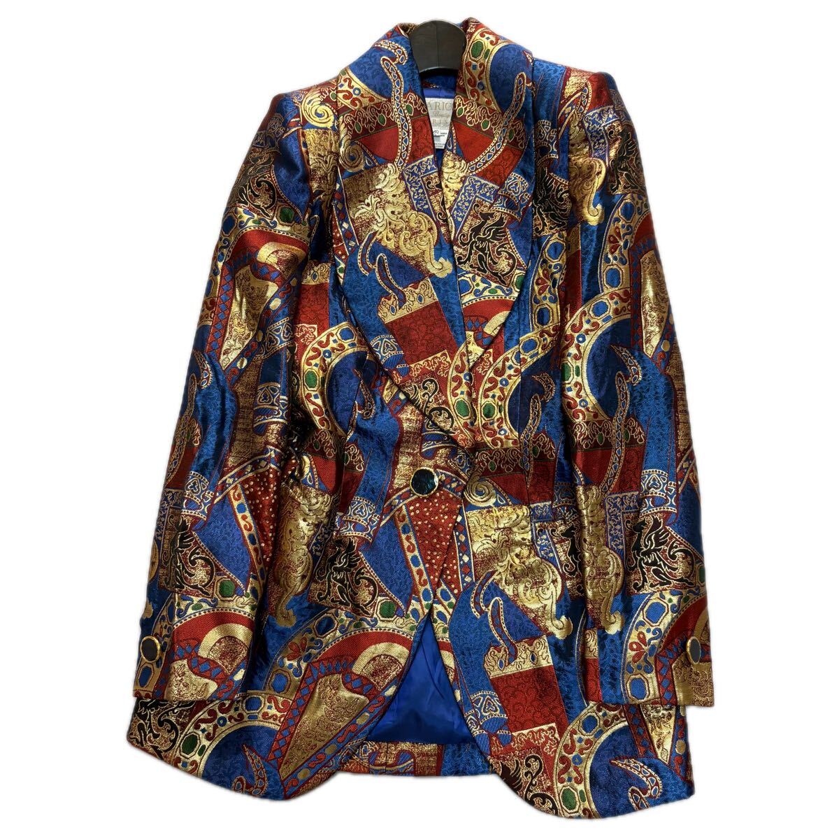 A ■ 良品 ヴィンテージ!! 'フランス製' Nina Ricci ニナリッチ 総柄 テーラードジャケット SIZE:40 レディース 高級婦人服 アウター 古着 