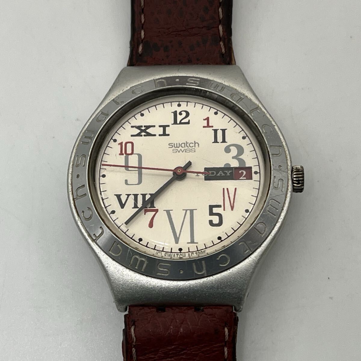 swatch IRONY ALUMINIUM PATENTED WATER-RESISTANT SWISS MADE スウォッチ アイロニー 3針 デイト 新品電池交換済 