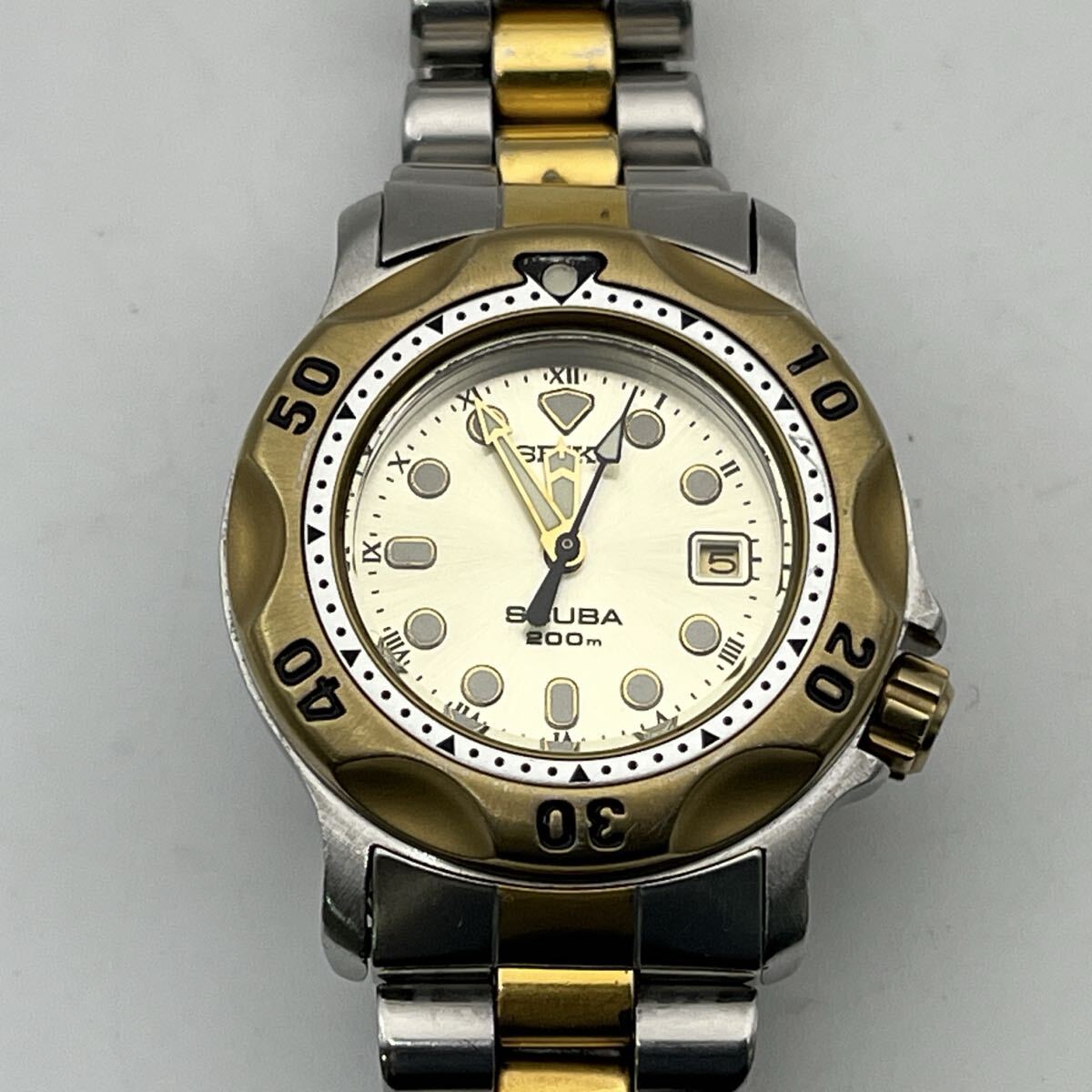 SEIKO SCUBA 200m 3E25-0A10 セイコー スキューバ ダイバーズウォッチ 3針 デイト 新品電池交換済