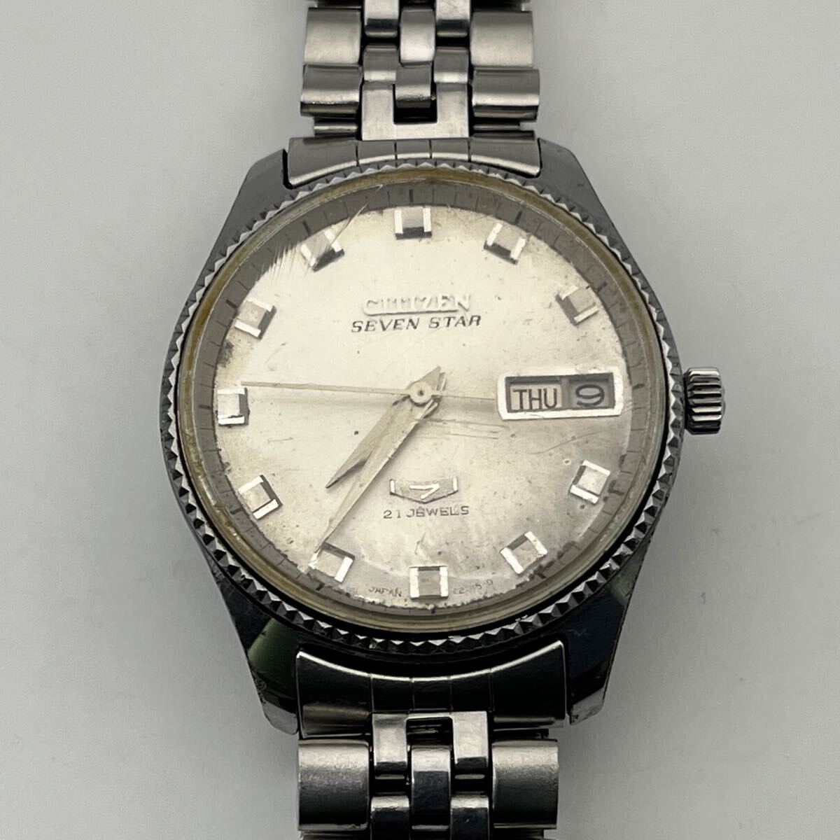 CITIZEN SEVEN STAR 21JEWELS 4-520891 YD PARAWATER AUTOMATIC C.S.P. シチズン 自動巻き 21石 3針 デイデイト アンティーク