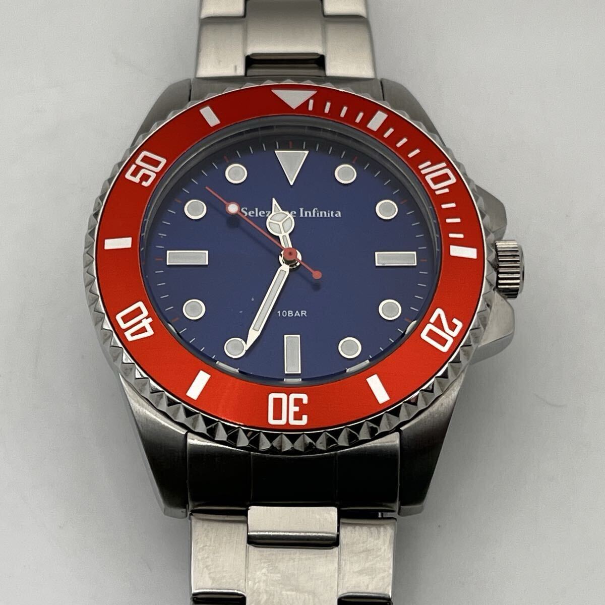 Selezione Infinita SI002M-BL2 ALL STAINLESS STEEL WATER RESISTANT 10BAR セレジオーネインフィニータ 3針 新品電池交換済