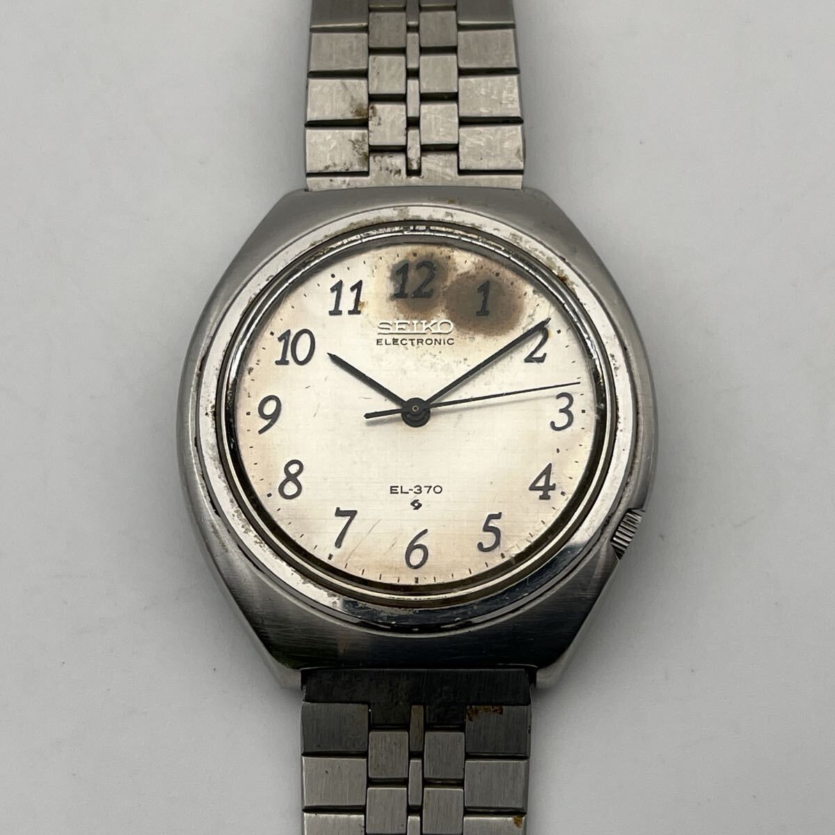 SEIKO ELECTRONIC EL-370 STAINLESS STEEL 37-8000 セイコー エレクトロニック 3針 アンティーク