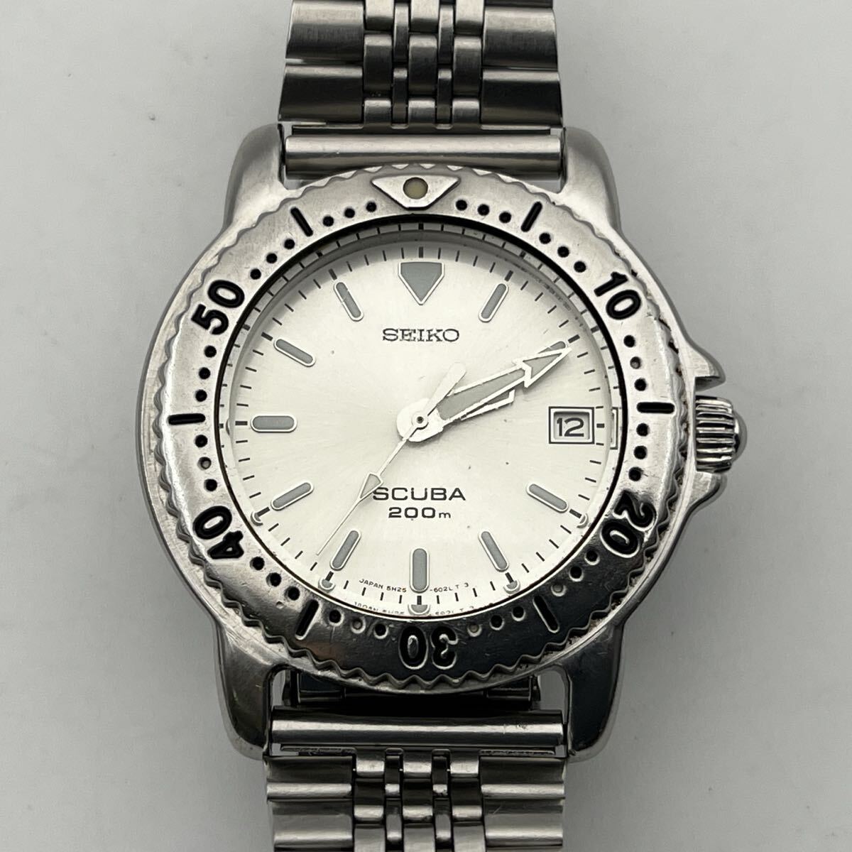 SEIKO SCUBA 200m 5H25-6060 セイコー スキューバ ダイバーズウォッチ 3針 デイト 新品電池交換済