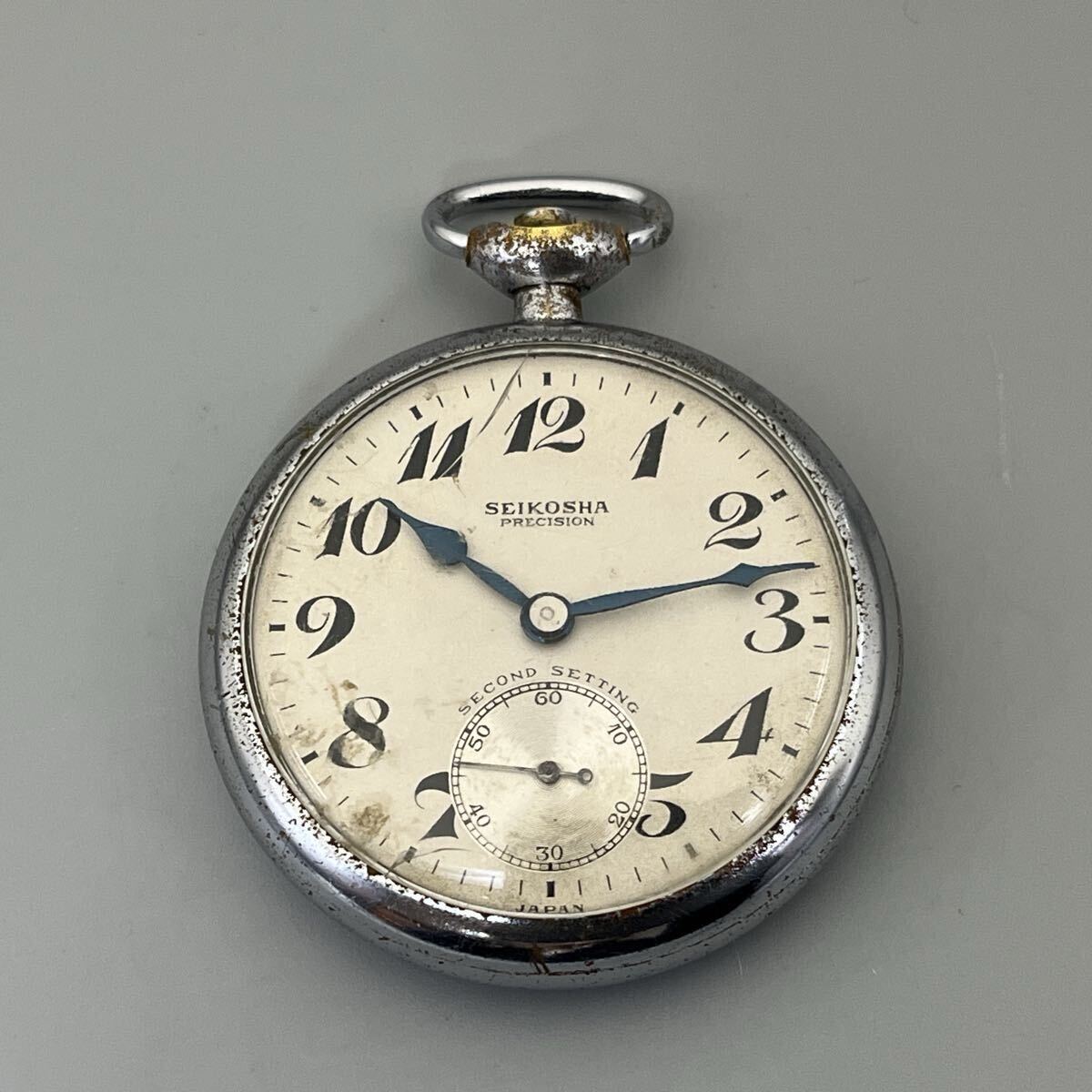 昭31 6361 国鉄 SEIKOSHA PRECISION SECOND SETTING 精工舎 プレシジョン SEIKO セイコー 懐中時計 手巻き 鉄道廃品 アンティーク