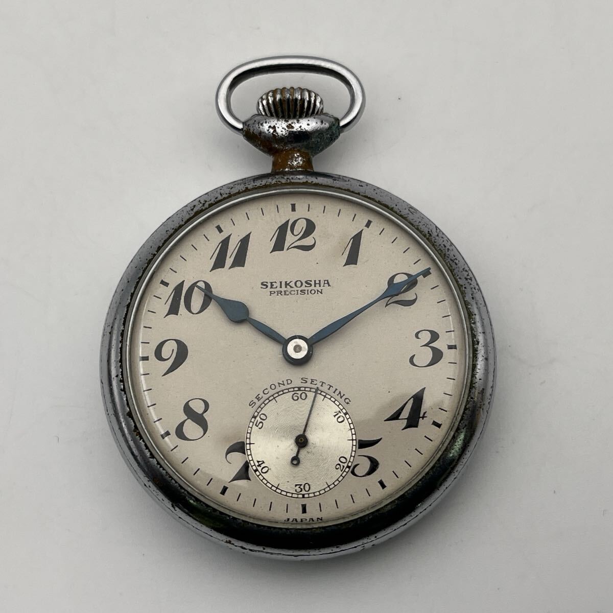昭32 3583 国鉄 SEIKOSHA PRECISION SECOND SETTING 精工舎 プレシジョン SEIKO セイコー 懐中時計 手巻き 鉄道廃品 アンティーク