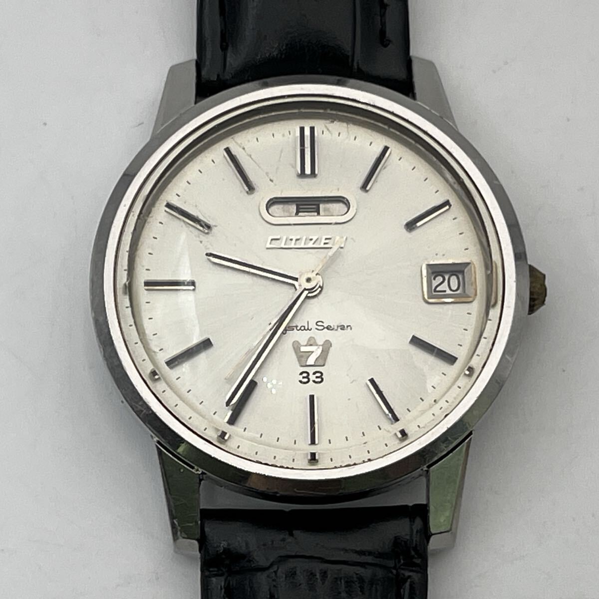 CITIZEN Crystal Seven 33 GN2 AUTOMATIC S.S. STAR PARA WATER ACSS 2922-Y シチズン クリスタルセブン 自動巻き 動作品 新品バンド交換済