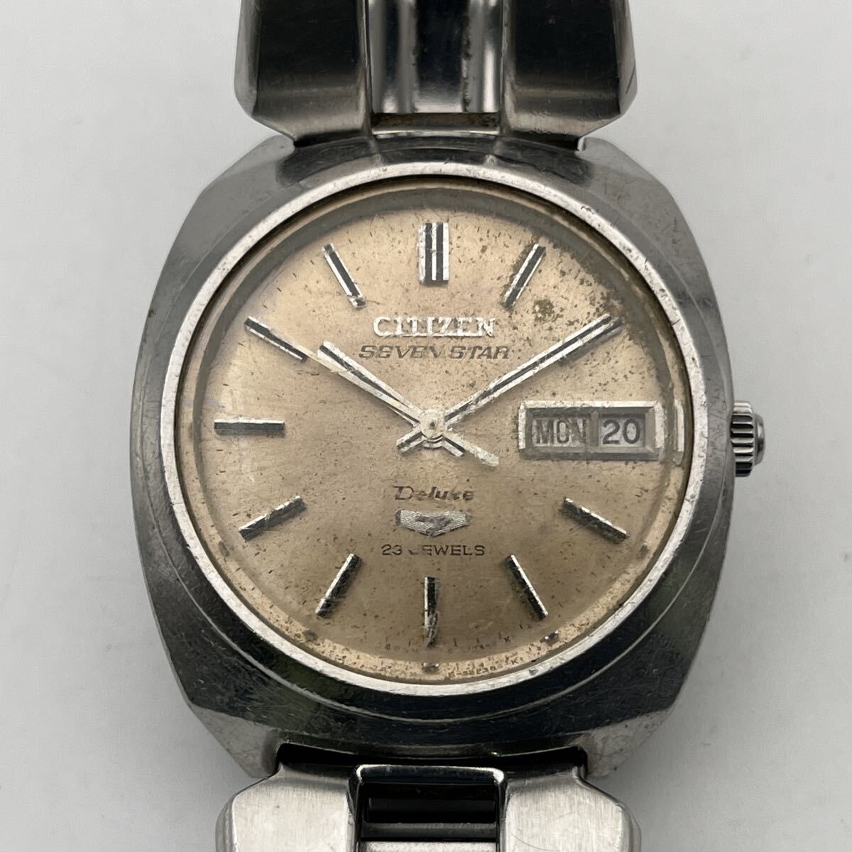 CITIZEN SEVEN STAR Deluxe 23JEWELS 4-520238 TA PARAWATER AUTOMATIC S.S. GN-3-S シチズン セブンスター デラックス 自動巻き 23石