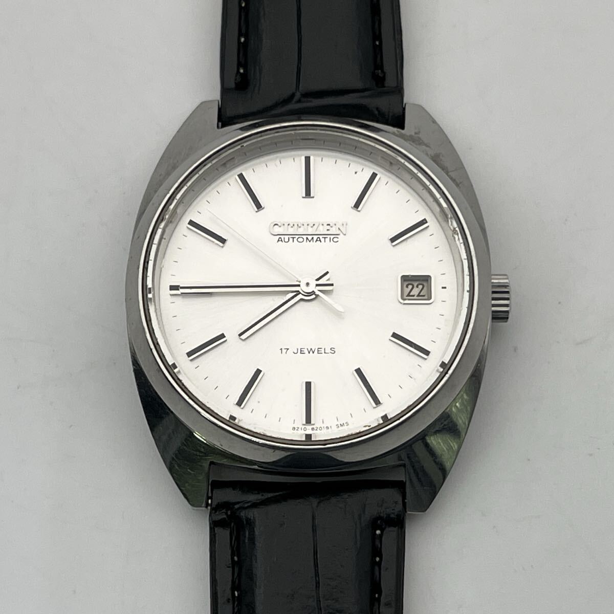 CITIZEN AUTOMATIC 17 JEWELS 4-820118 SMT GN-4-W-S ALL STAINLESS STEEL WATER RESISTANT シチズン 自動巻き 17石 新品バンド交換済