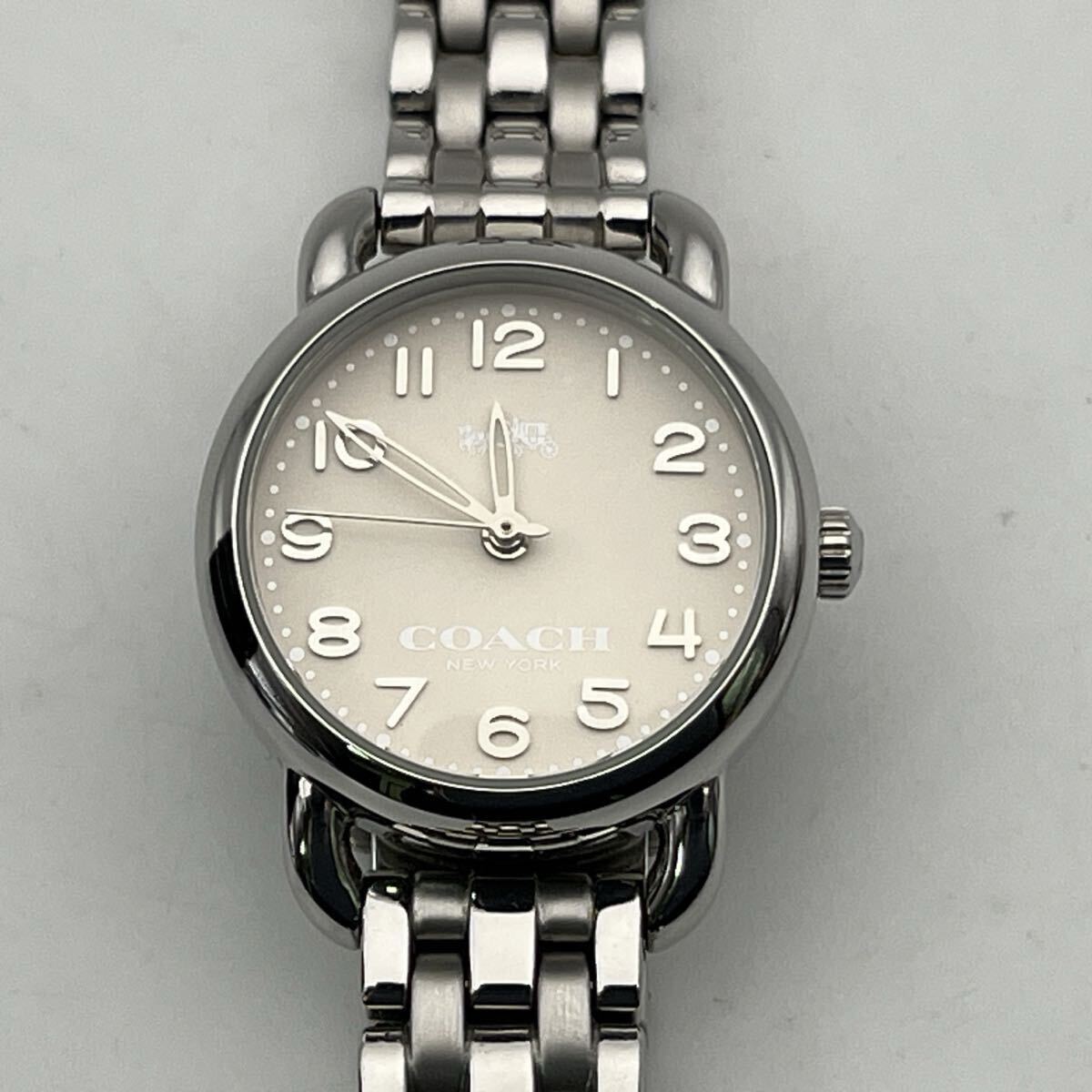 COACH NEW YORK CA.97.7.14.1040 ALL STAINLESS STEEL WATER RESISTANT 3ATM / 30METERS コーチ クォーツ 3針 動作品