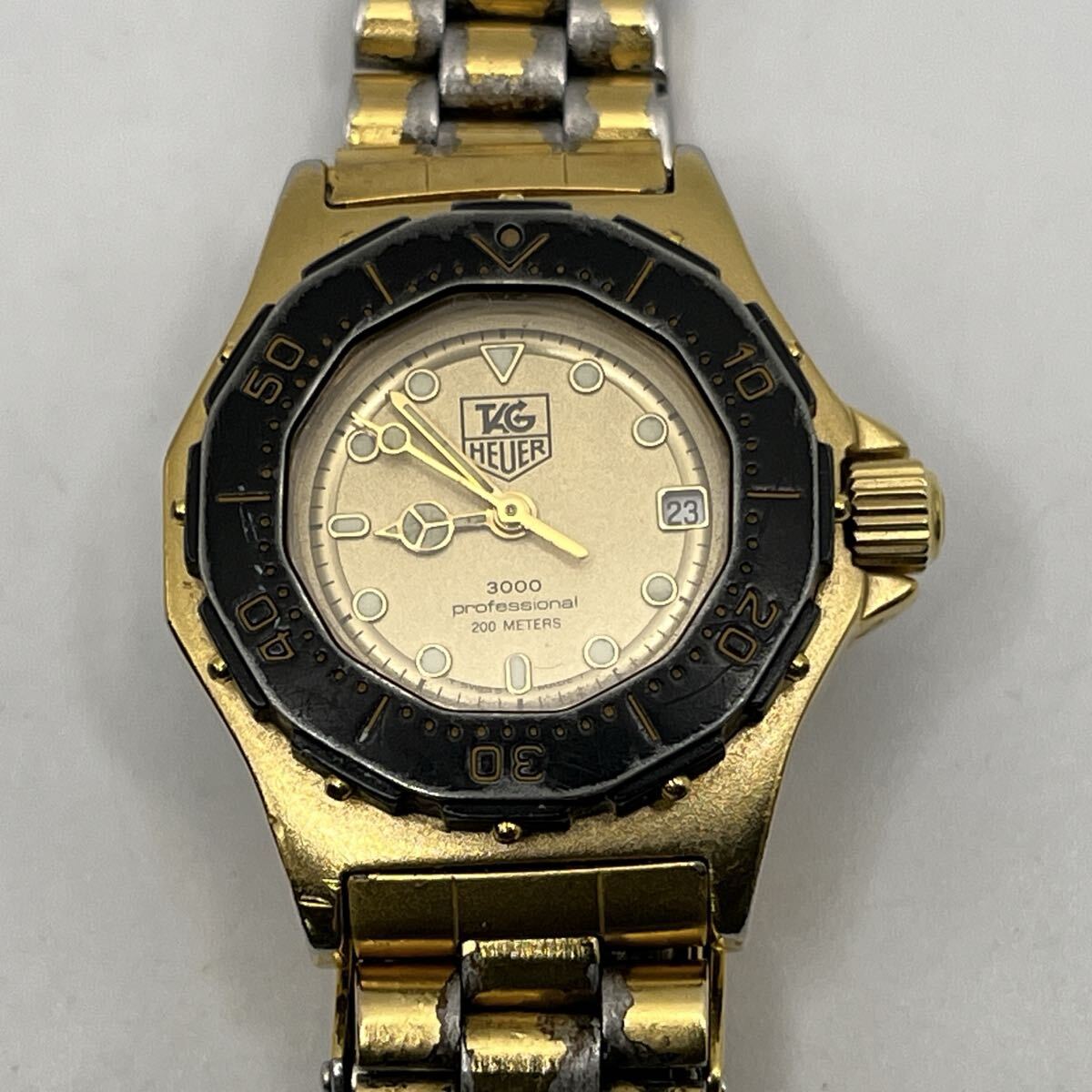 TAG HEUER 3000 professional 200 METERS 937.408 タグ・ホイヤー クォーツ ダイバーズウォッチ 3針 デイト レディース 新品電池交換済