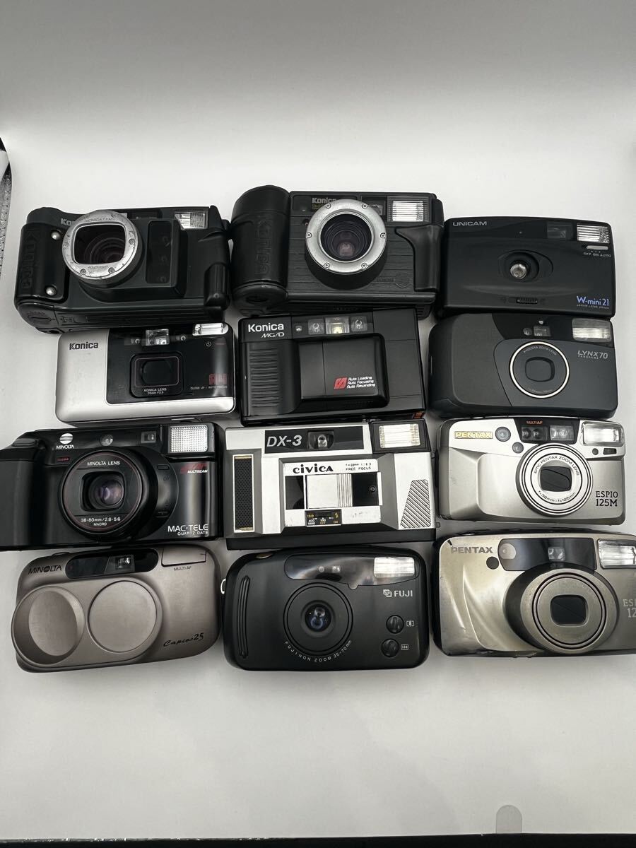 1円スタート 【ジャンク品】 フィルムカメラまとめPENTAX MINOLTA Konica civica KYOCERA フィルムカメラ コンパクトフィルムカメラ