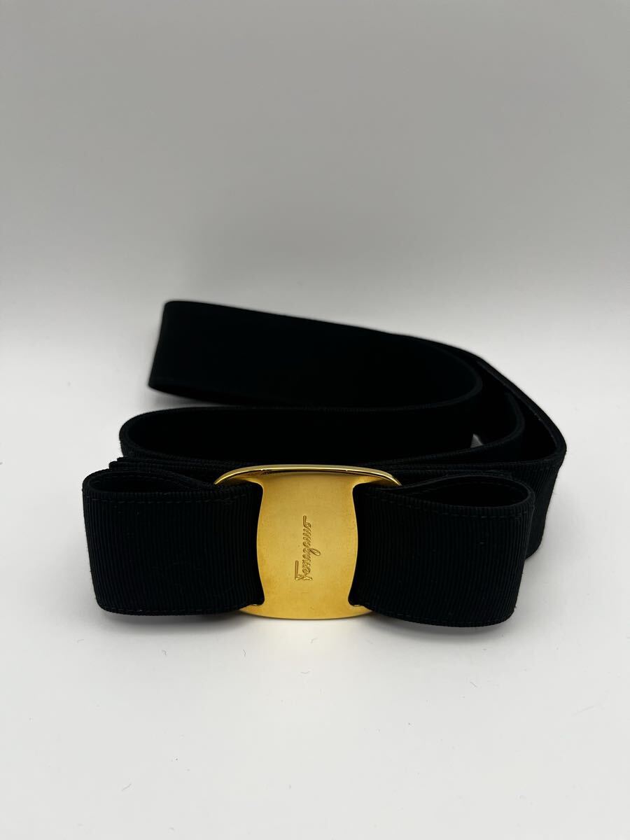 【1円スタート】 Ferragamo フェラガモ ヴァラリボン ベルト ゴールド金具