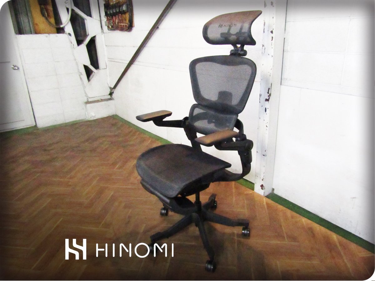 ■展示品■未使用品■HINOMI■H1 Pro V2■ブラックMサイズ■人間工学■エルゴノミクス■メッシュ■スタイリッシュ■デスクチェア/khhx2701m