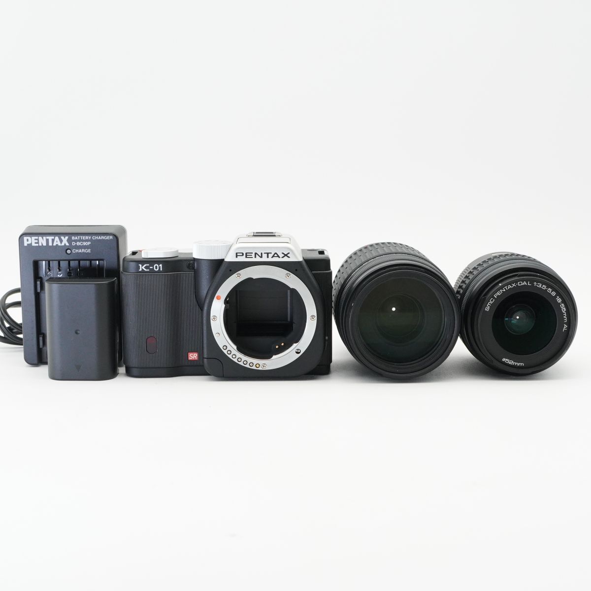 美品 動作確認済 PENTAX ペンタックス K-01 SMC PENTAX-DAL 18-55mm F3.5-5.6 55-300mm F4-5.8 ED #d339B3273