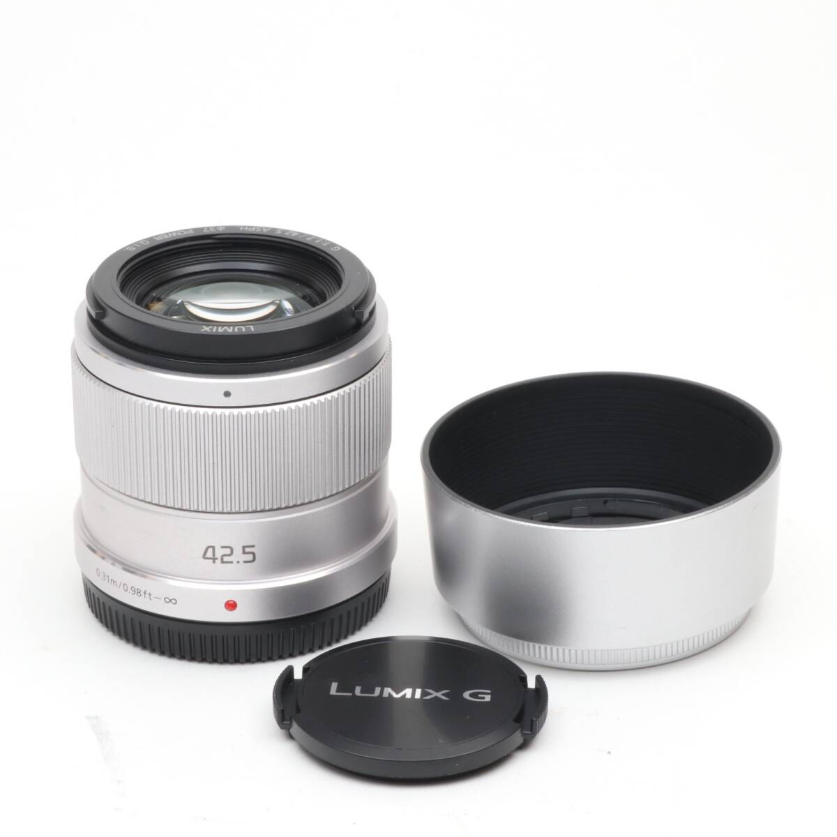 パナソニック 単焦点 中望遠レンズ マイクロフォーサーズ用 ルミックス G 42.5mm/ F1.7 ASPH. / POWER O.I.S. シルバー H-HS043-S