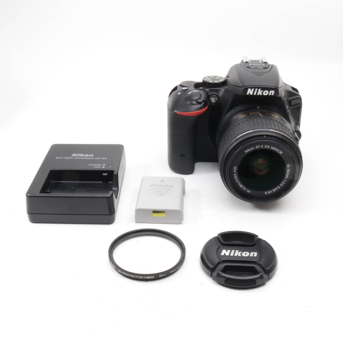 【シャッター回数：20000回】Nikon D5500 18-55 VRII レンズキット ブラック 一眼レフカメラ 〔Nikon F マウント〕