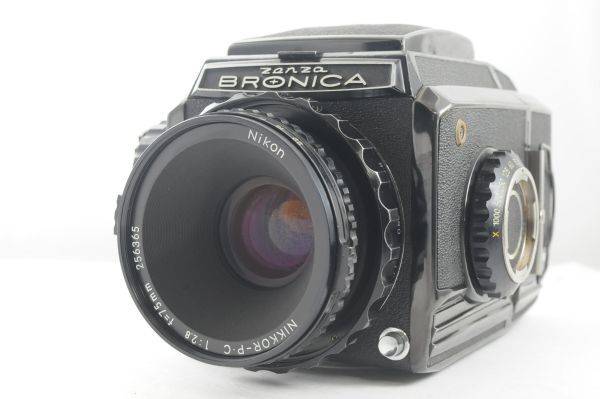★極上美品★ゼンザブロニカ ZENZA BRONICA S2 後期 NIKKOR-P.C 75mm F2.8 使用感の少ない綺麗な外観！良好な光学！0406