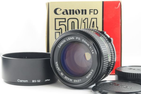 ★希少元箱付き・超美品★Canon キャノン NEW FD 50mm F1.4 使用感の少ない綺麗な外観！クリアーな光学！0429